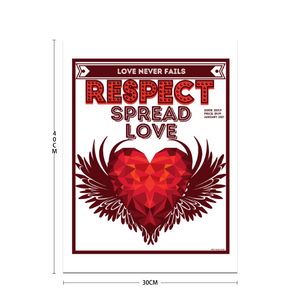 Spread Love – “RESPECTIBILI-TEES” Comic Cover, Issue #9 - Photo Paper Poster 12" x 16"