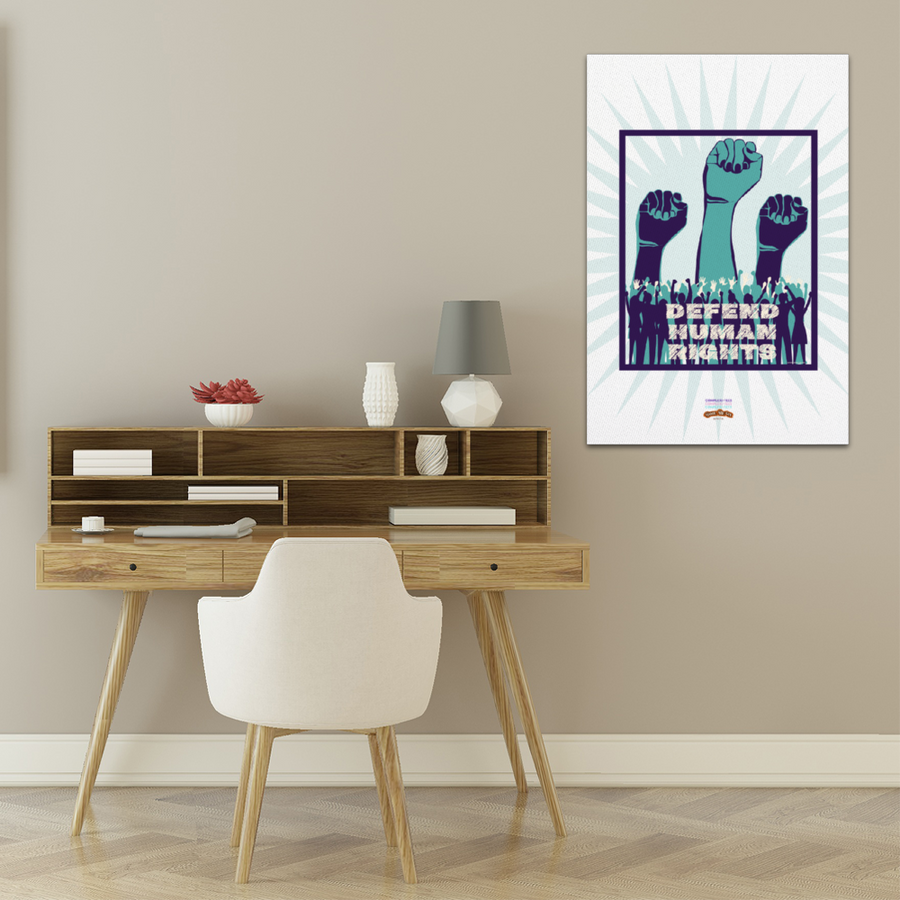 Defend Human Rights “COMPLEXI-TEES” - 16X24 WOOD FRAME CANVAS