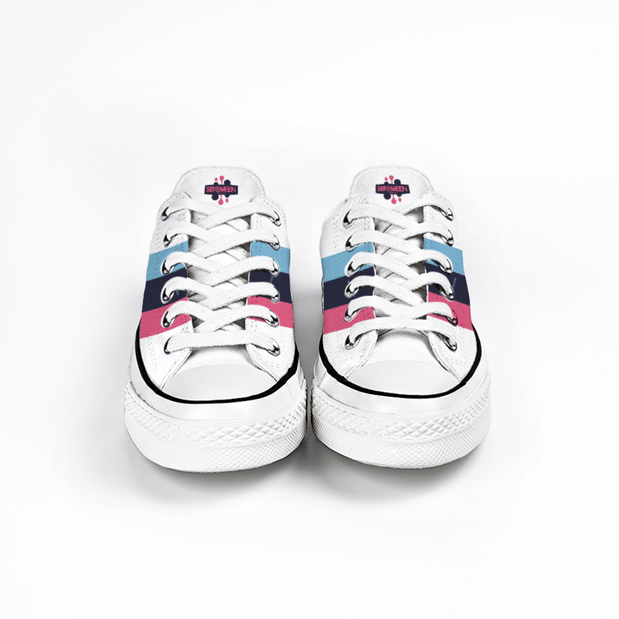 SBI QUEEN Low Top Converse - Navy/Pink