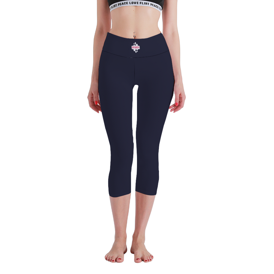 SBI QUEEN Women's High Waisted Capri Yoga leggings - Navy