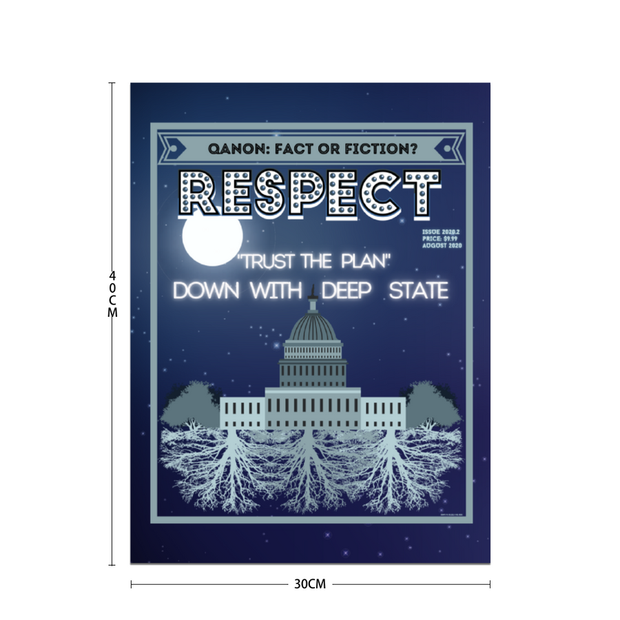 Down with Deep State – “RESPECTIBILI-TEES” Comic Cover, Issue #2 - Photo Paper Poster 12" x 16"