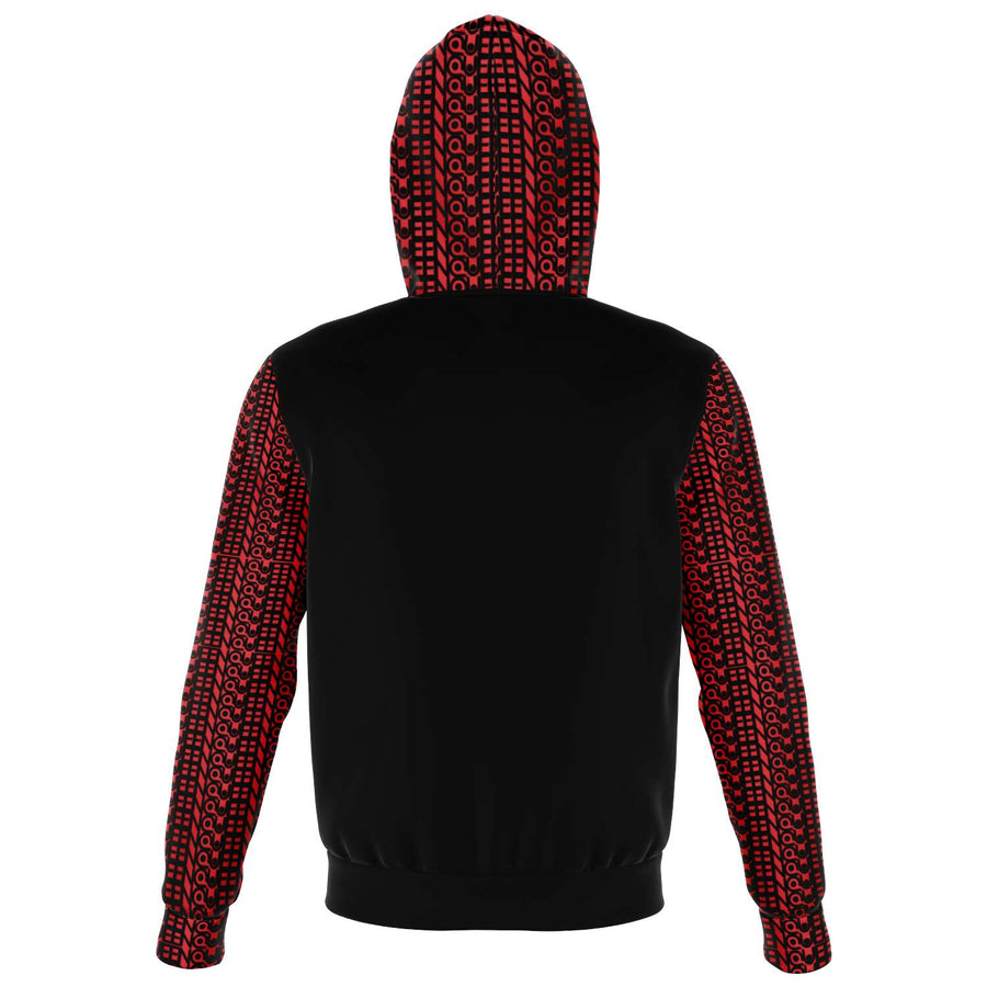 SBI QUEEN Signature Fashion Zip Hoodie - Red