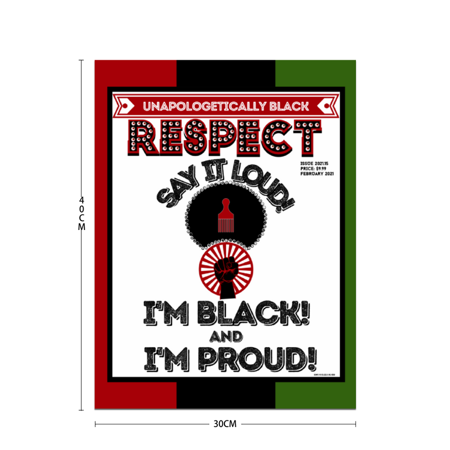 I'm Black & I'm Proud – “RESPECTIBILI-TEES” Comic Cover, Issue #15 - Photo Paper Poster 12" x 16"