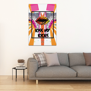 Kiss My Kicks - “COMPLEXI-TEES” - 16X24 WOOD FRAME CANVAS