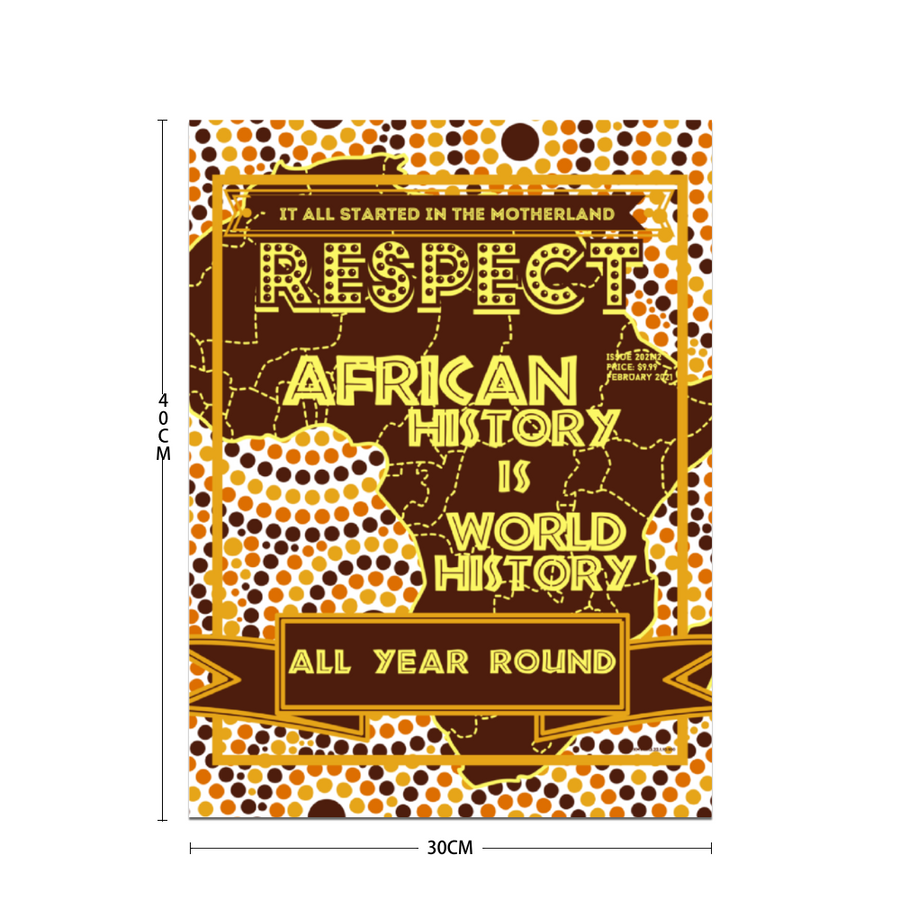 African History is World History – “RESPECTIBILI-TEES” Comic Cover, Issue #12 - Photo Paper Poster 12" x 16"