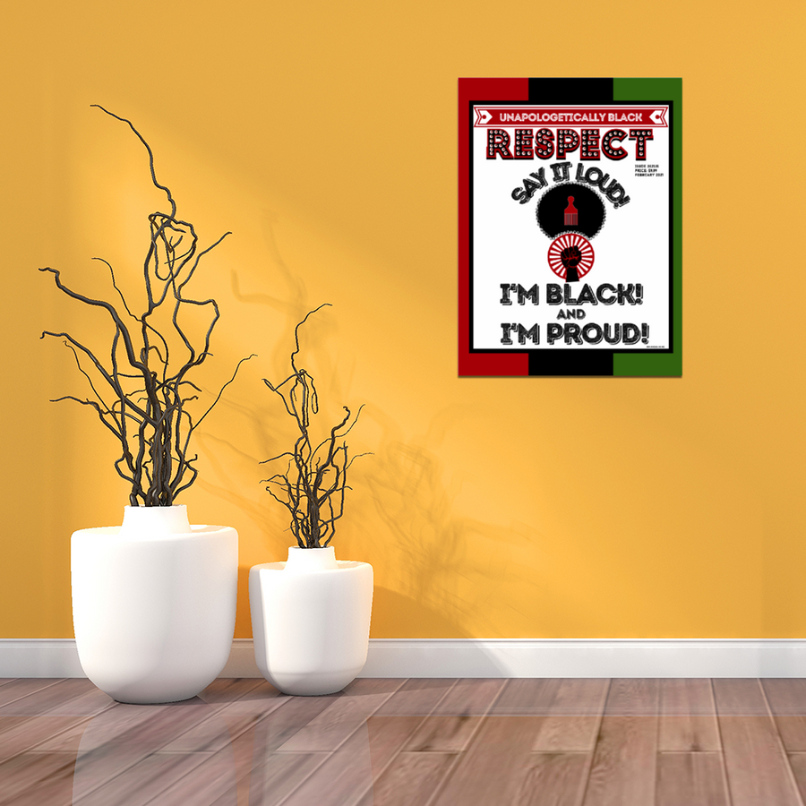 I'm Black & I'm Proud – “RESPECTIBILI-TEES” Comic Cover, Issue #15 - Photo Paper Poster 12" x 16"
