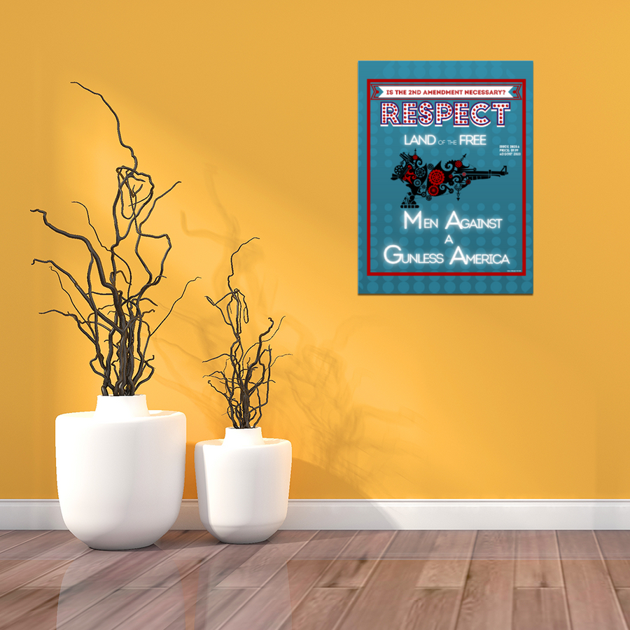 Men Against a Gunless America – “RESPECTIBILI-TEES” Comic Cover, Issue #6 - Photo Paper Poster 12" x 16"