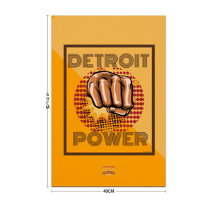 Detroit Power  – “COMPLEXI-TEES” - 16X24 WOOD FRAME CANVAS