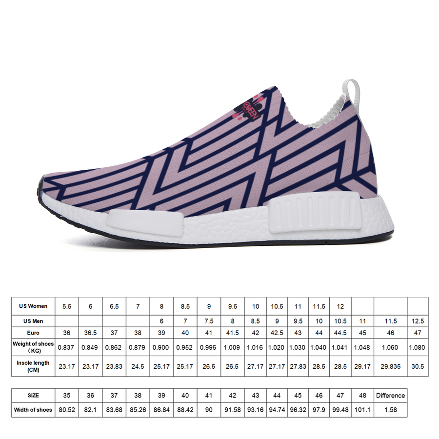 SBI QUEEN Collection Slip On Leisure Shoes - Navy/Lavender