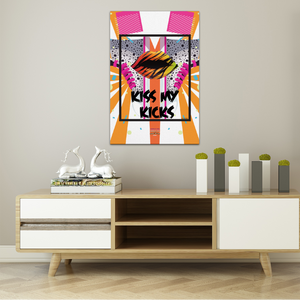 Kiss My Kicks - “COMPLEXI-TEES” - 16X24 WOOD FRAME CANVAS