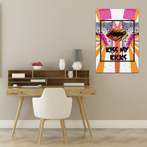 Kiss My Kicks - “COMPLEXI-TEES” - 16X24 WOOD FRAME CANVAS