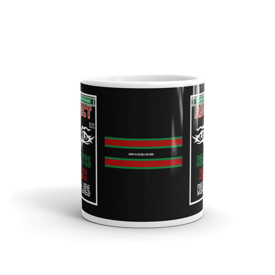 Real Eyes, Realize, Real Lies - "RESPECTIBILI-TEES" ISSUE #8 - Limited Edition Ceramic Coffee Mug - RED/BLACK/GREEN